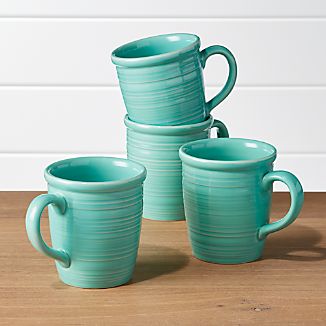 Coffee Mug Sets Crate And Barrel Farmhouse Mint Green Mugs Set Of 4