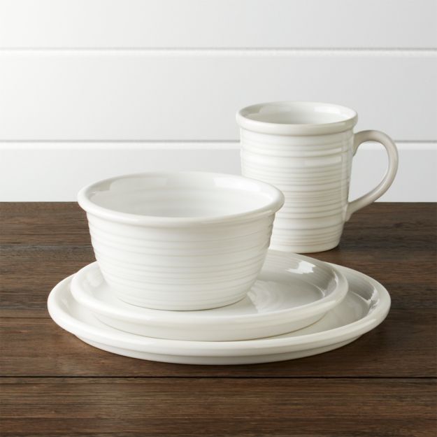Farmhouse White Salad Plate Crate and Barrel