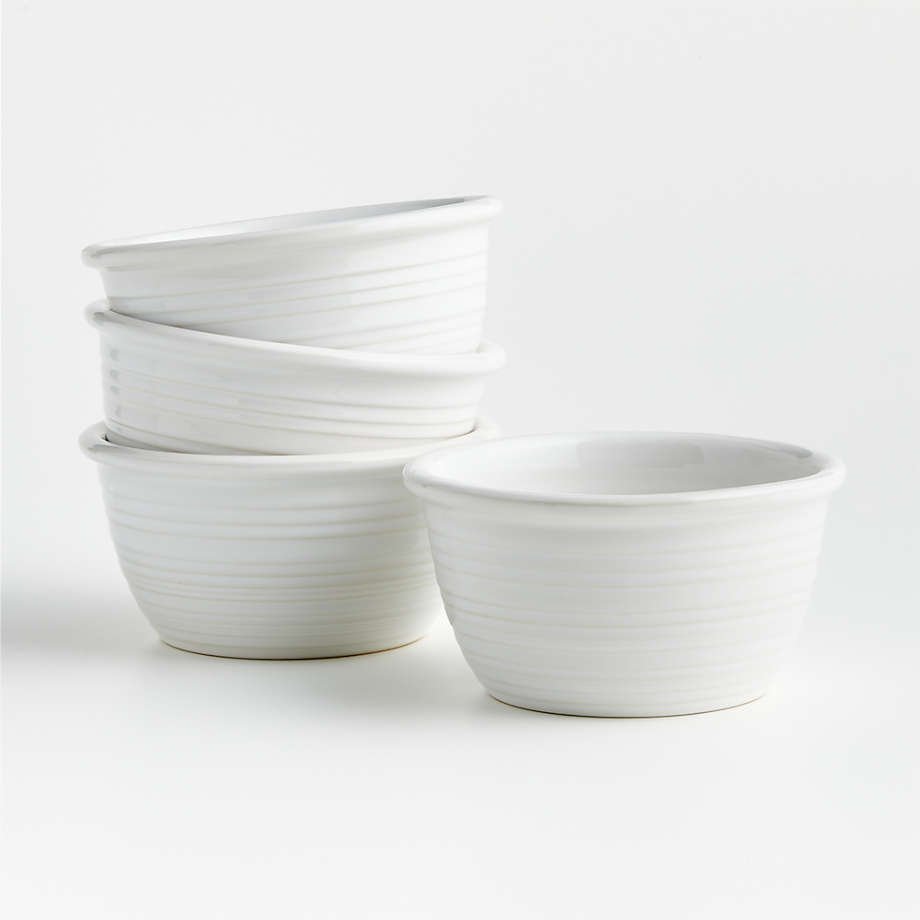 Farmhouse White Cereal Bowls, Set of 4 + Reviews Crate and Barrel