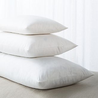 Pillow Inserts Down And Alternative Crate Barrel Feather Down Rectangular Pillow Inserts