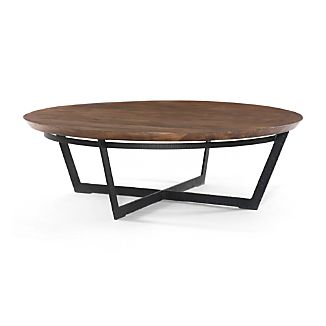 Round Coffee Tables Crate And Barrel Felix Wood Top Coffee Table