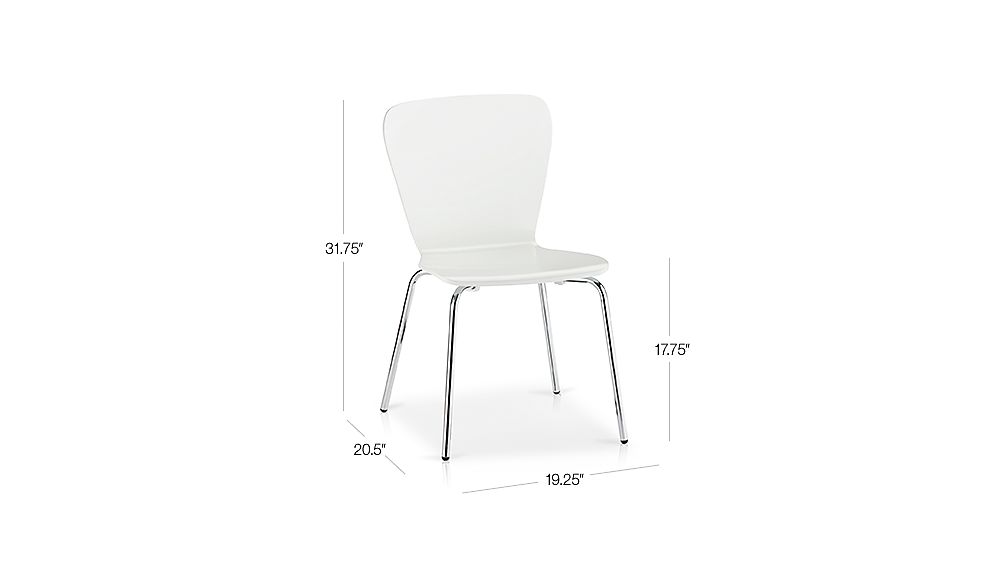 Felix White Dining Chair Crate And Barrel Tap To Zoom Image With Dimension For Felix White Dining Chair