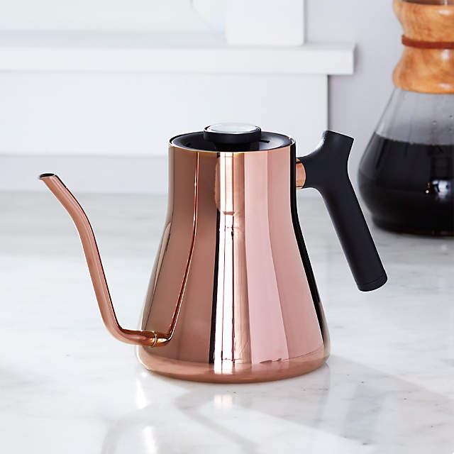 glass copper kettle