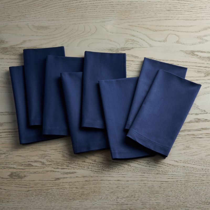 Fete Navy Blue Cloth Napkins Set of Eight