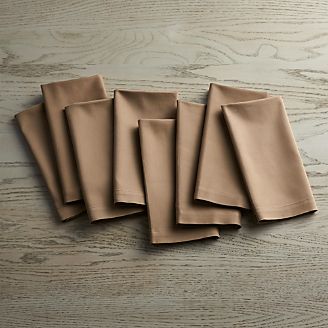 Fete Brindle Brown Cloth Napkins, Set of 8