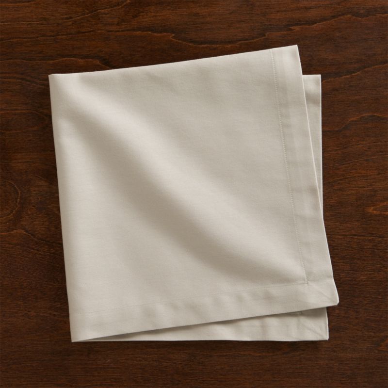 Fete Dove Grey Cloth Napkin + Reviews Crate and Barrel