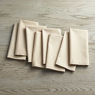Fete Ecru Ivory Cloth Napkins, Set of 8