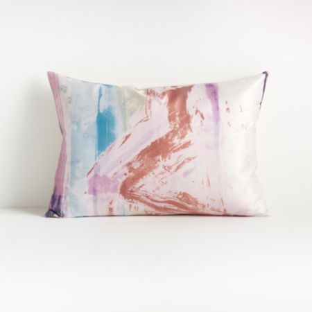 Fiale Pink Abstract Pillow 22 X15 Crate And Barrel Canada