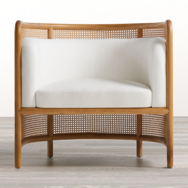 Wooden Chair With Rattan  . Lend A Touch Of Traditional Style To Your Ensemble With This Parlor Chair.