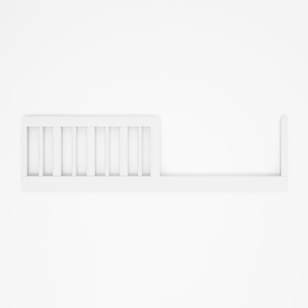 Finn White Wood Toddler Bed Rail