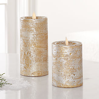 Champagne Pillar Candles