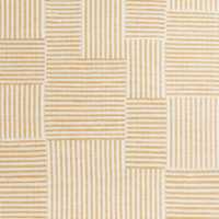 Flatweave Grid Wool and Cotton Yellow Kids 12"x18" Rug Swatch