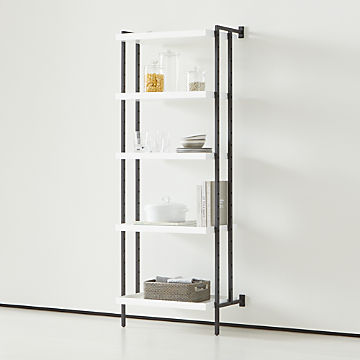 Bookcases Wood Metal And Glass Crate And Barrel