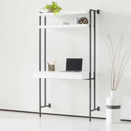 Flex Modular Desk With Shelves Crate And Barrel