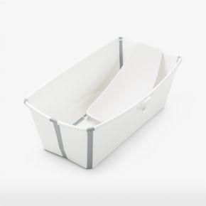 Image of Stokke Flexi Bath White Foldable Baby Bath Bundle
