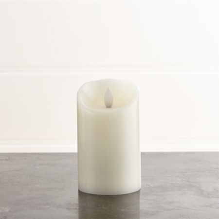 Flicker Flameless Ivory 3 X5 Pillar Candle Reviews Crate And