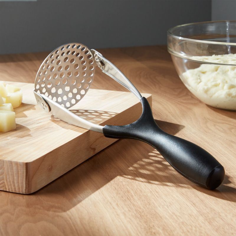 Stainless Steel Potato Masher Reviews Crate And Barrel   FlipMasherSHF16