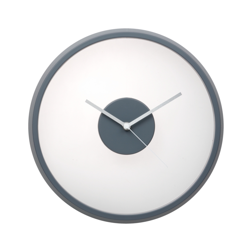 Floating Grey 12 Wall Clock Available in Grey, Silver $24.95