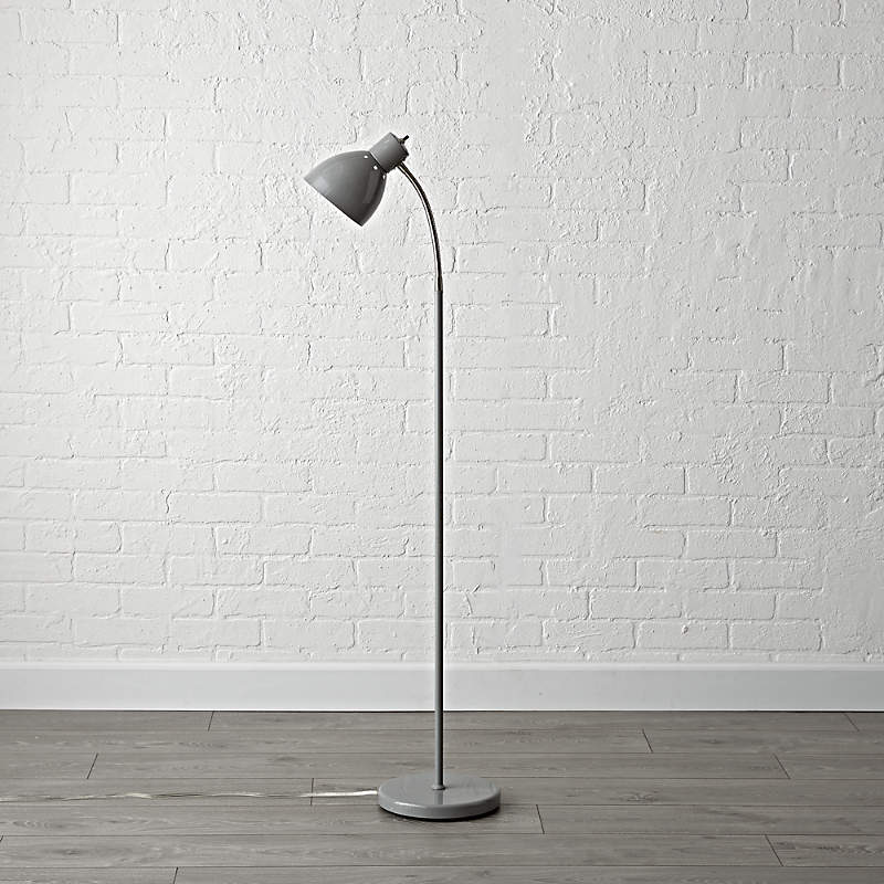Grey Adjustable Floor Lamp Reviews Crate And Barrel