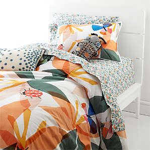 orange kids bedding