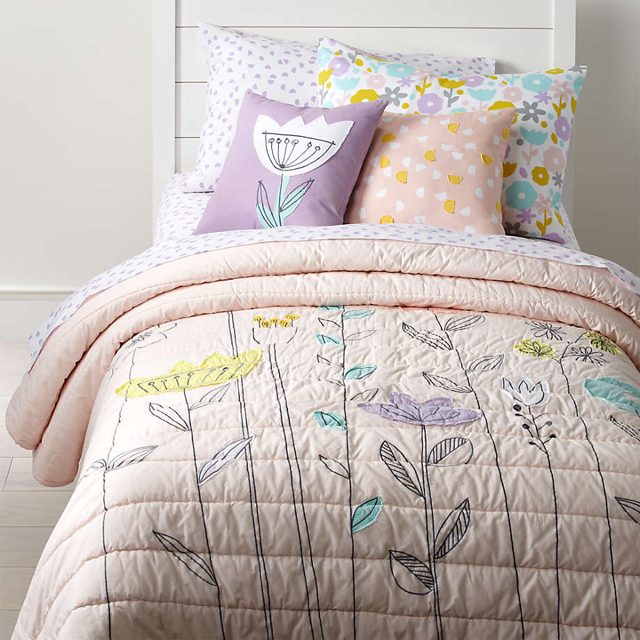 Twin Floral Quilt + Reviews Crate and Barrel