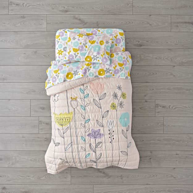 Floral Toddler Bedding Sheet Set in Toddler Bedding + Reviews Crate