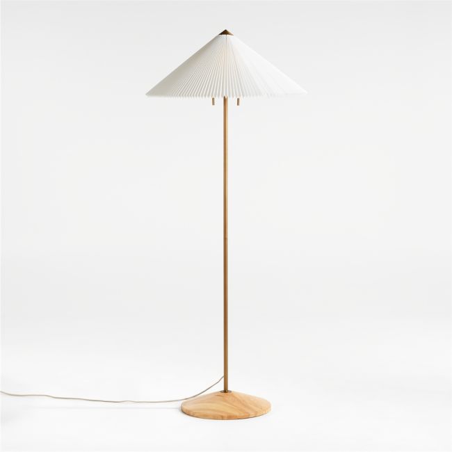 Online Designer Combined Living/Dining Flores Floor Lamp with Fluted Shade