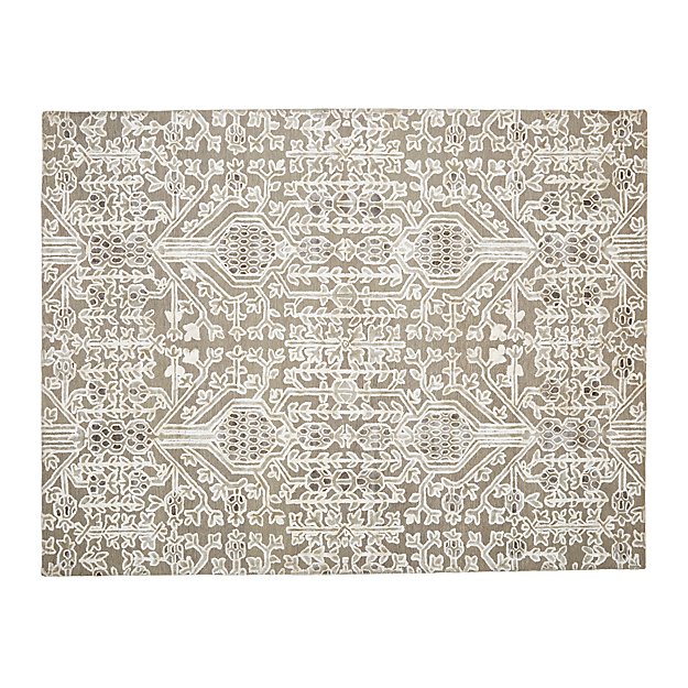 Florian Grey WoolBlend 9'x12' Rug Crate and Barrel