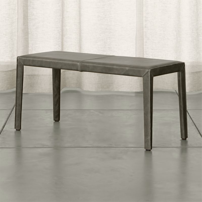 Folio Olive Green Top Grain Leather 40 Bench Crate And Barrel