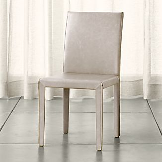 Top Grain Leather Dining Chairs Crate And Barrel Folio Sand Top Grain Leather Dining Chair