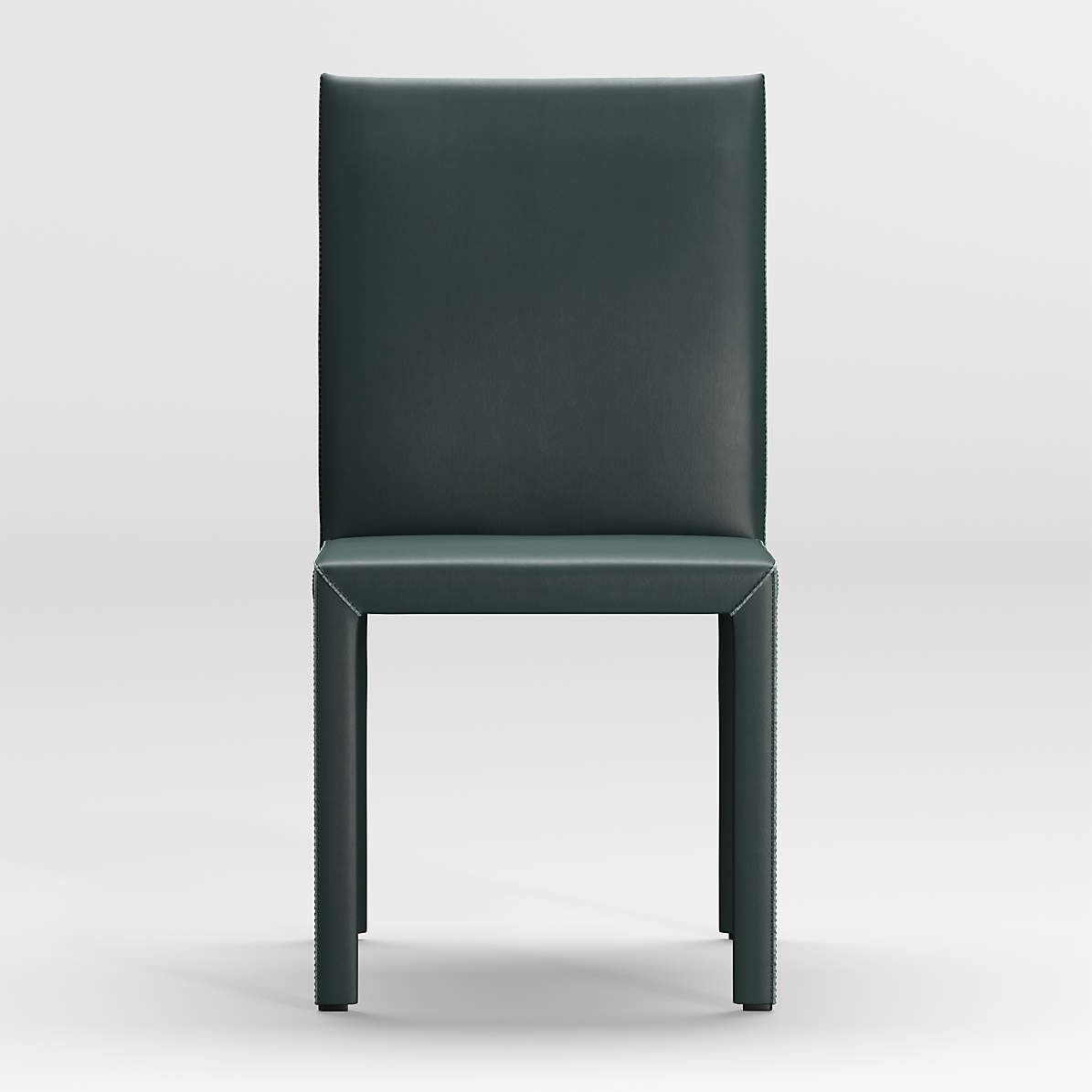 Folio Dark Green Top Grain Leather Dining Chair Reviews Crate And Barrel