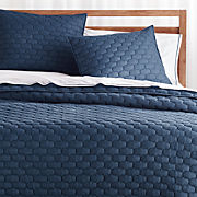 solid navy blue quilt