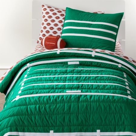 Full Queen Football Field Quilt Reviews Crate And Barrel