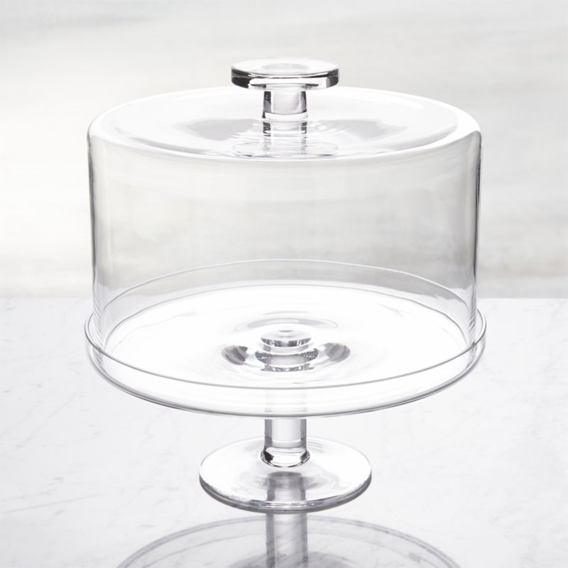 Footed Cake Stand With Dome Reviews Crate And Barrel