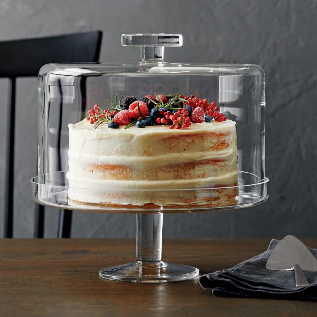Footed Cake Stand with Dome Crate and Barrel