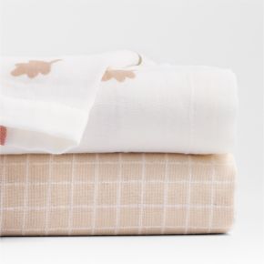 Image of Forest Animals Organic Cotton Gauze Baby Swaddle Blankets, Set of 2