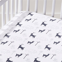 Organic Forest Animal Flannel Crib Bedding Crate And Barrel