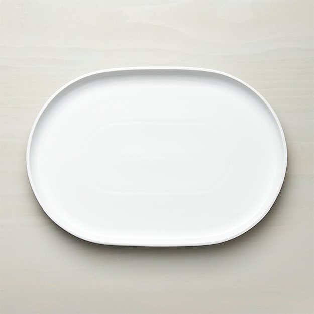 Form White Oval Serving Platter Crate and Barrel