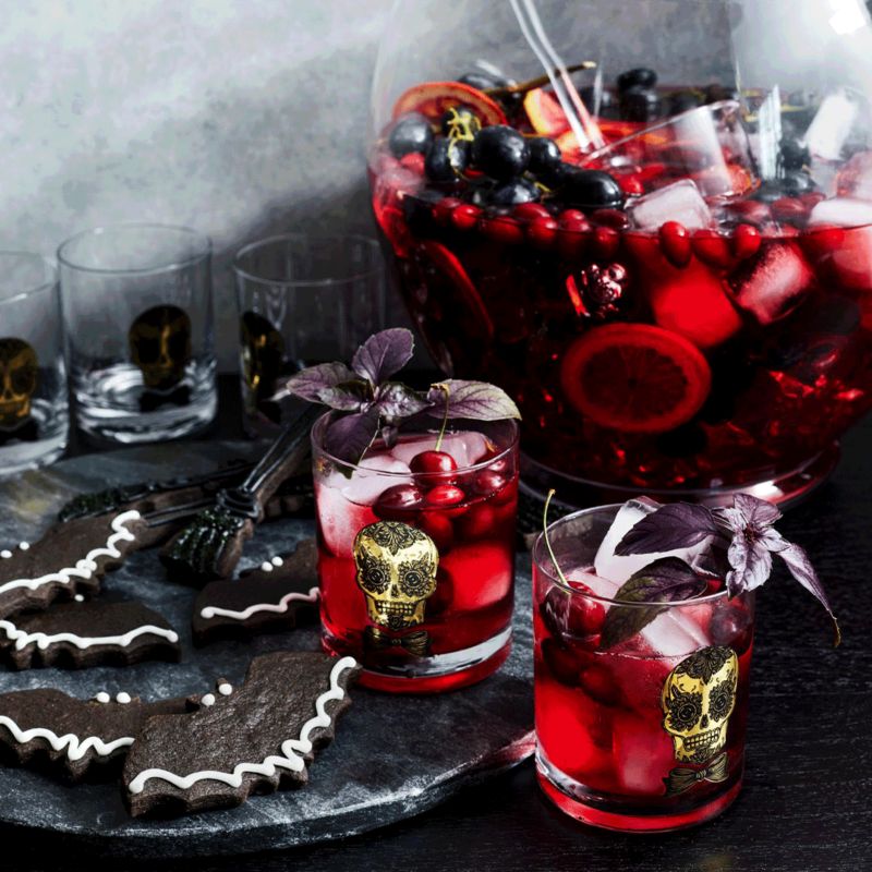 Halloween Punch Recipe Made with Fruit Juice & Hibiscus Tea