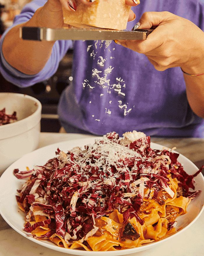 Mushroom Pappardelle Pasta Recipe with Radicchio