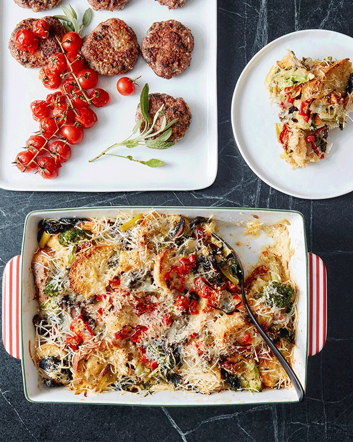 Kale and Mushroom Egg Strata Recipe