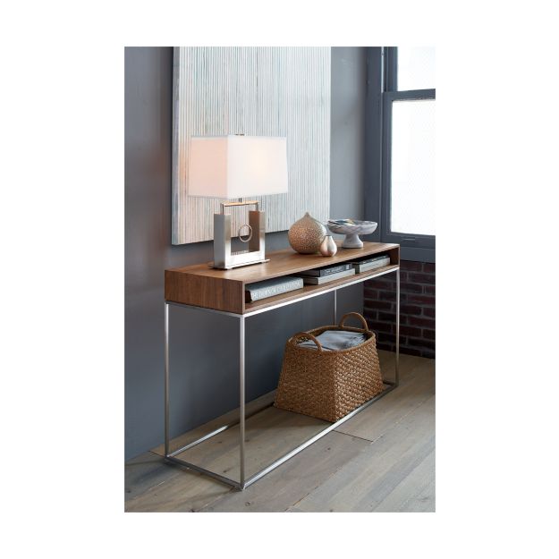 Charles Nickel Table Lamp Crate and Barrel