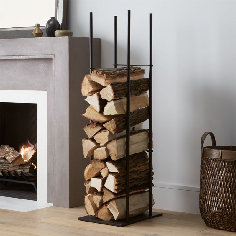 Frame Indoor/Outdoor Log Holder + Reviews | Crate and Barrel