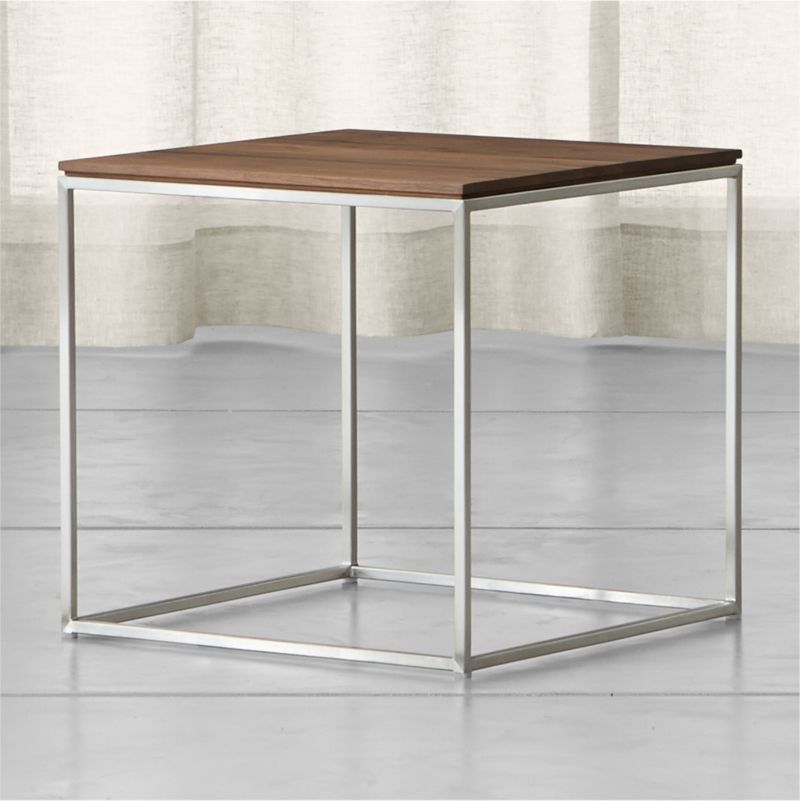 Frame Square Side Table + Reviews Crate and Barrel