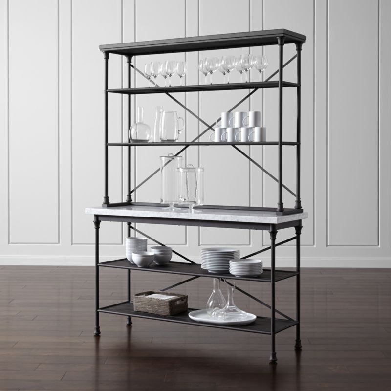 French Kitchen Bakers Rack With Hutch Reviews Crate And Barrel