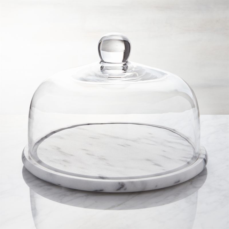 Marble and Glass Cheese Dome + Reviews | Crate and Barrel