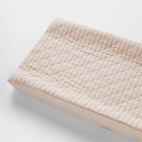 Image of Frenchie Dusty Blush Organic Cotton Baby Changing Pad Cover by Leanne Ford