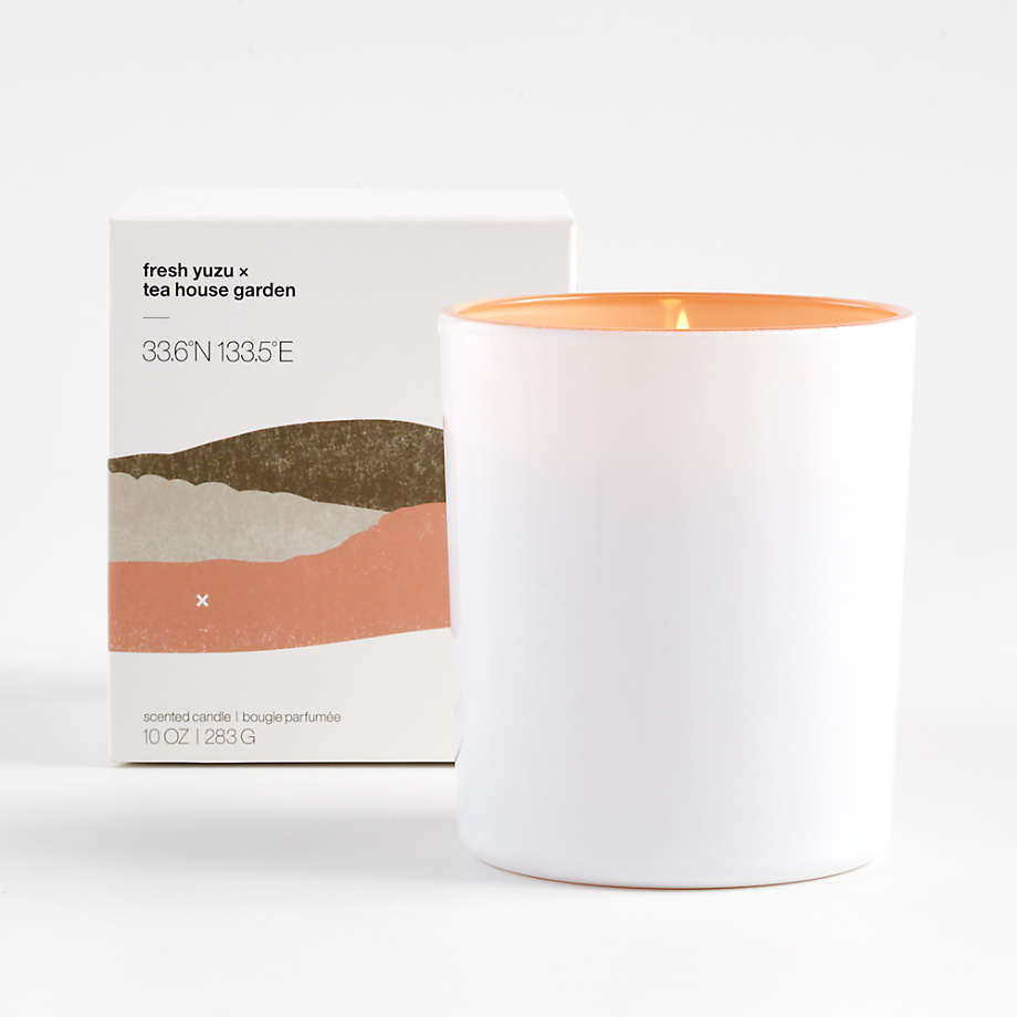 Fresh Yuzu and Teahouse Garden Scented Candle + Reviews Crate and Barrel