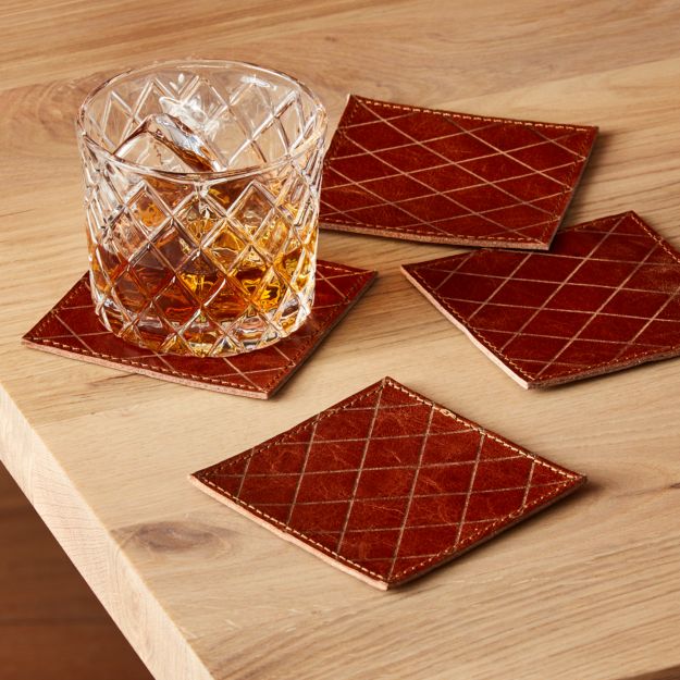 New barware leather and brass collection for your bar