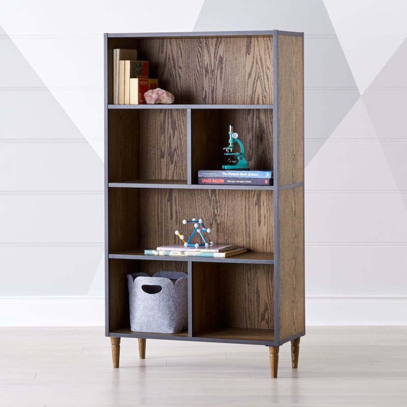 Tall Brown Fulton Street Bookcase + Reviews Crate and Barrel
